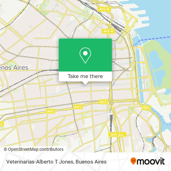 Veterinarias-Alberto T Jones map