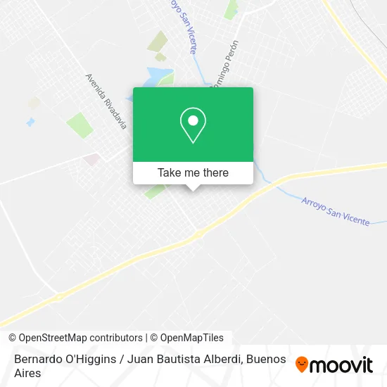 Mapa de Bernardo O'Higgins / Juan Bautista Alberdi