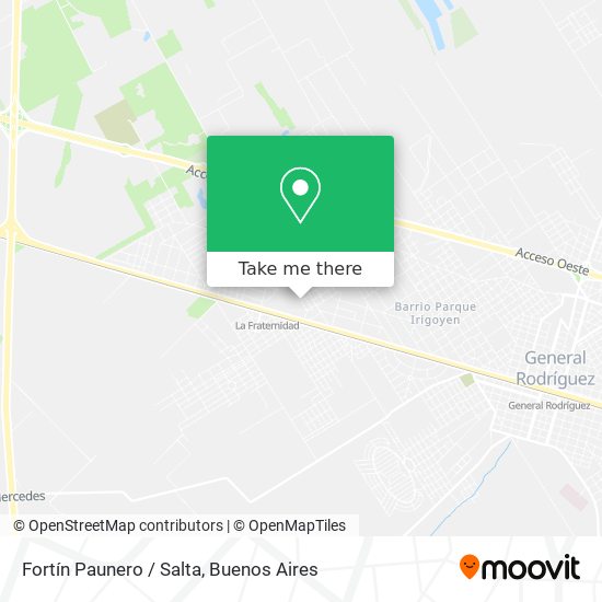 Mapa de Fortín Paunero / Salta