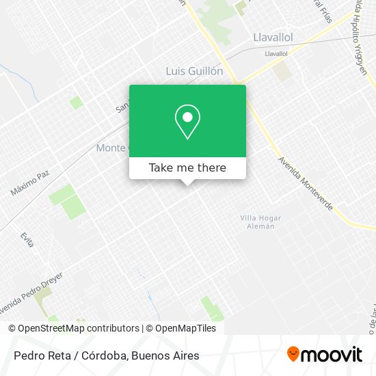 Mapa de Pedro Reta / Córdoba