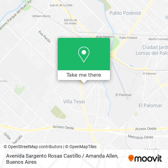 Avenida Sargento Rosas Castillo / Amanda Allen map