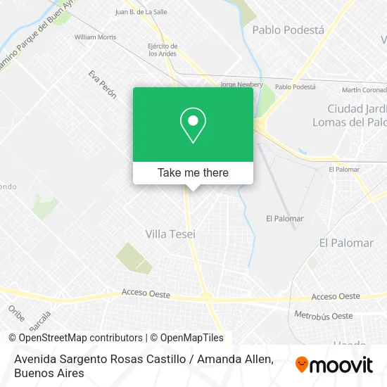 Avenida Sargento Rosas Castillo / Amanda Allen map