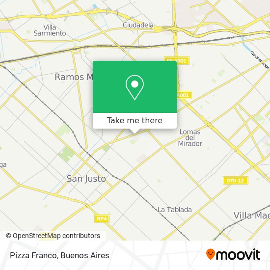 Pizza Franco map