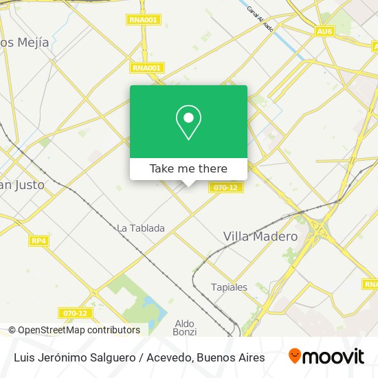 Luis Jerónimo Salguero / Acevedo map