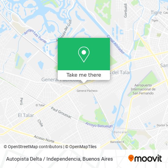 Autopista Delta / Independencia map