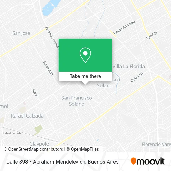 Mapa de Calle 898 / Abraham Mendelevich