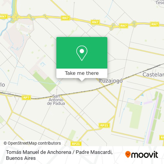 Tomás Manuel de Anchorena / Padre Mascardi map