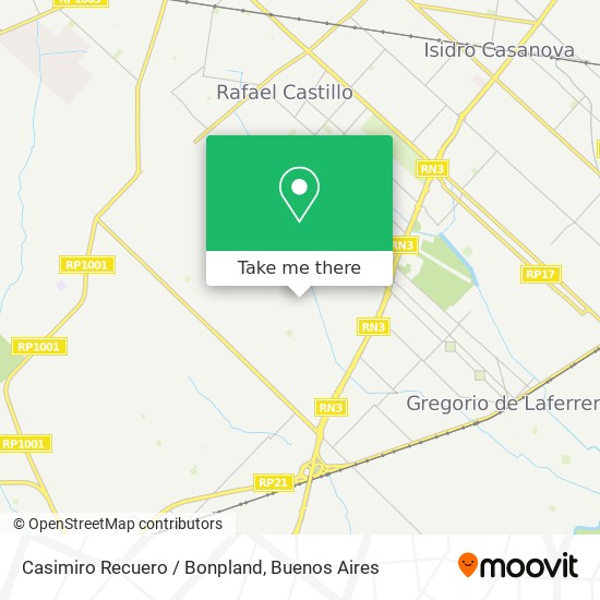 Mapa de Casimiro Recuero / Bonpland