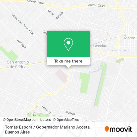 Tomás Espora / Gobernador Mariano Acosta map