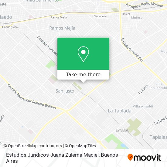 Estudios Juridicos-Juana Zulema Maciel map