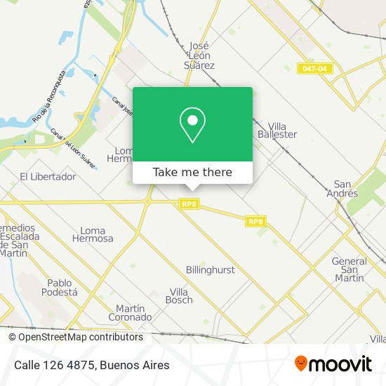 Calle 126 4875 map