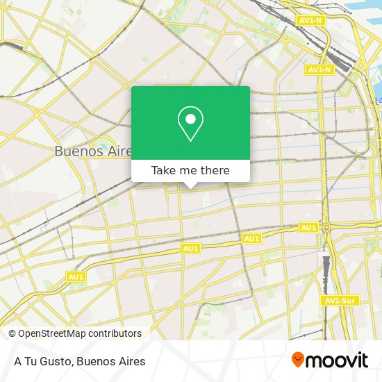 A Tu Gusto map