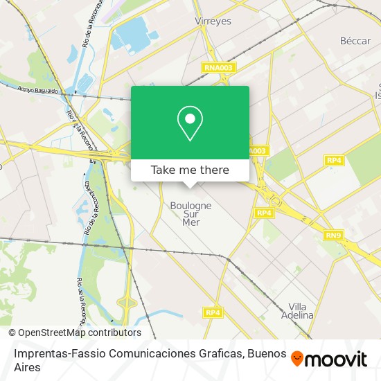 Mapa de Imprentas-Fassio Comunicaciones Graficas