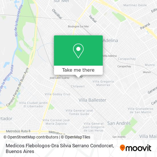 Mapa de Medicos Flebologos-Dra Silvia Serrano Condorcet