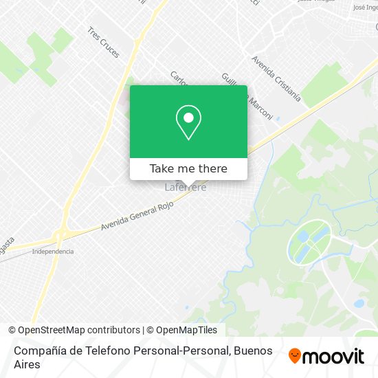 Compañía de Telefono Personal-Personal map