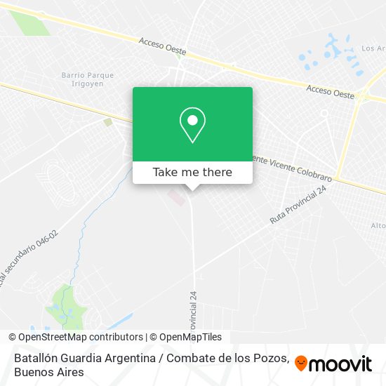 Batallón Guardia Argentina / Combate de los Pozos map