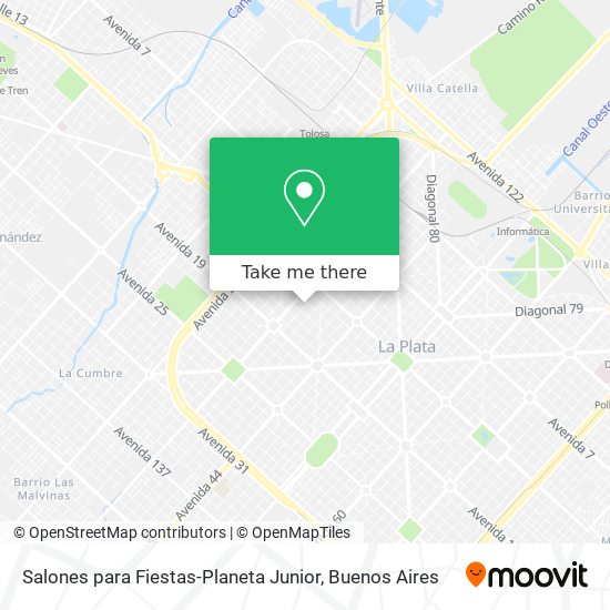 Salones para Fiestas-Planeta Junior map