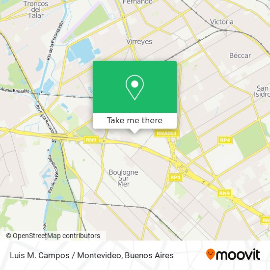 Luis M. Campos / Montevideo map