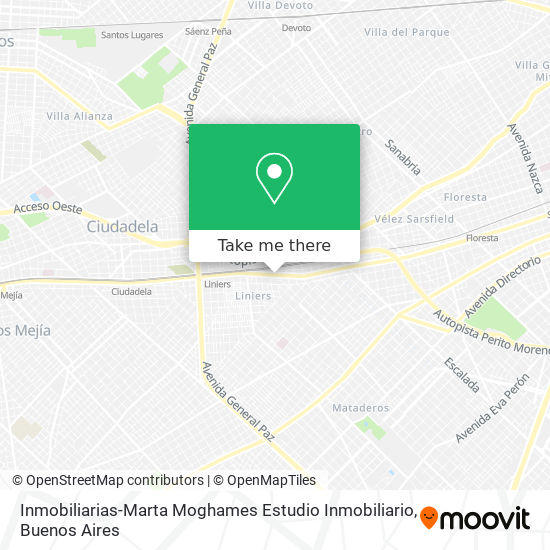 Mapa de Inmobiliarias-Marta Moghames Estudio Inmobiliario