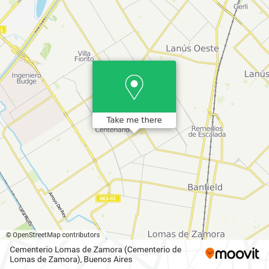 Mapa de Cementerio Lomas de Zamora