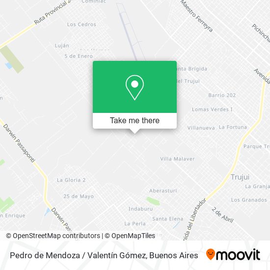 Pedro de Mendoza / Valentín Gómez map
