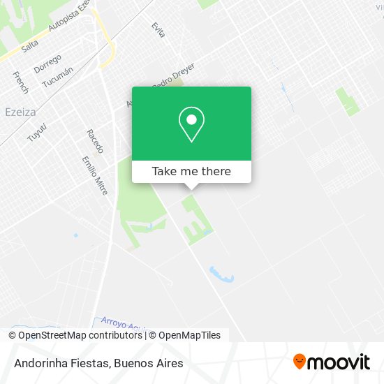 Andorinha Fiestas map