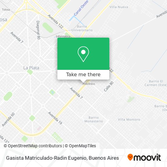 Gasista Matriculado-Radin Eugenio map