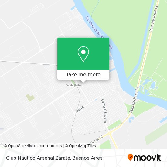 Mapa de Club Nautico Arsenal Zárate