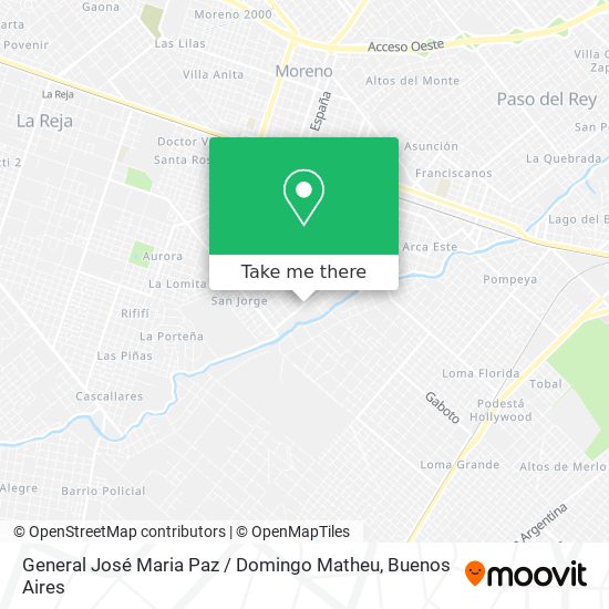 General José Maria Paz / Domingo Matheu map