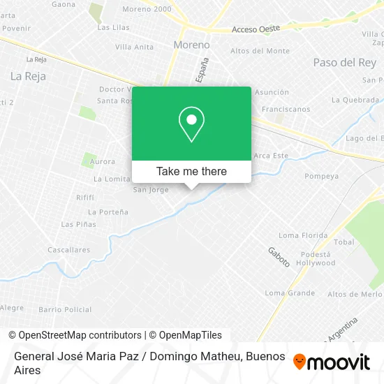 Mapa de General José Maria Paz / Domingo Matheu