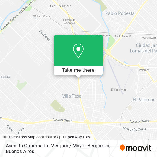 Mapa de Avenida Gobernador Vergara / Mayor Bergamini