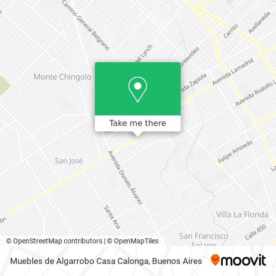 Muebles de Algarrobo Casa Calonga map