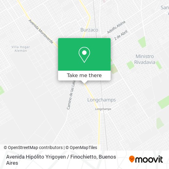 Avenida Hipólito Yrigoyen / Finochietto map