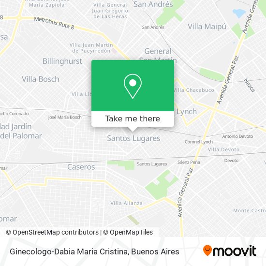 Mapa de Ginecologo-Dabia Maria Cristina