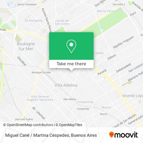 Mapa de Miguel Cané / Martina Céspedes