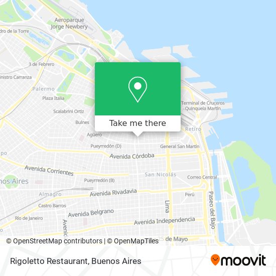 Rigoletto Restaurant map