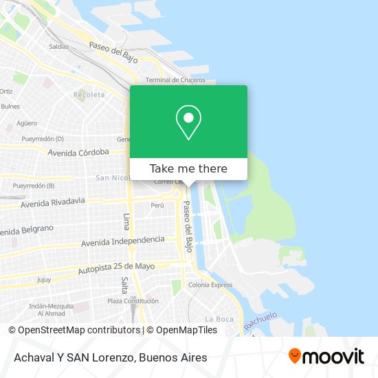 Achaval Y SAN Lorenzo map