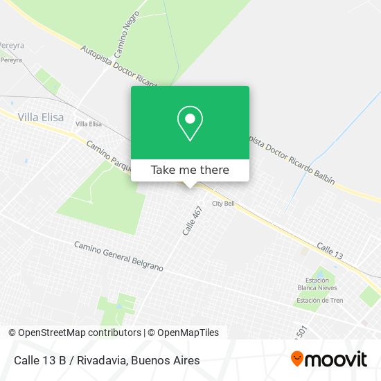 Calle 13 B / Rivadavia map
