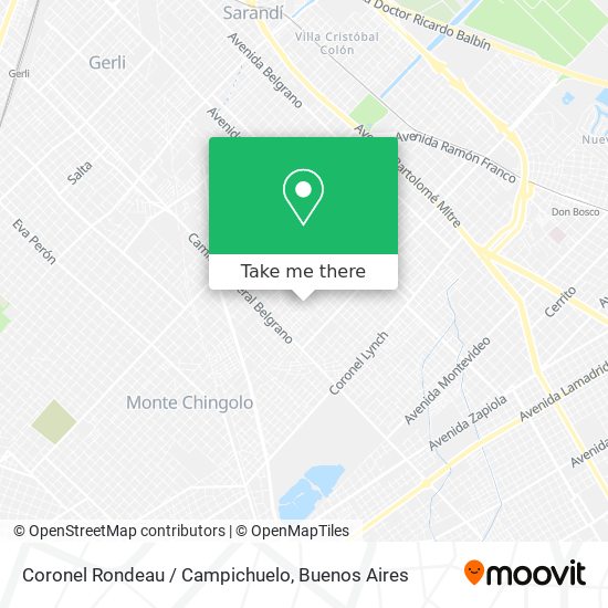 Coronel Rondeau / Campichuelo map