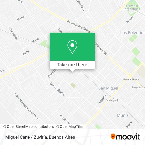 Miguel Cané / Zuviría map
