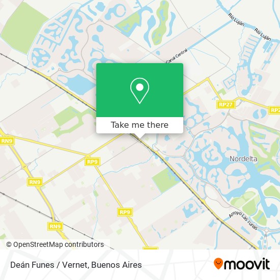 Deán Funes / Vernet map