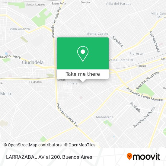 Mapa de LARRAZABAL  AV  al 200