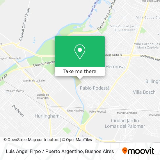 Luis Ángel Firpo / Puerto Argentino map