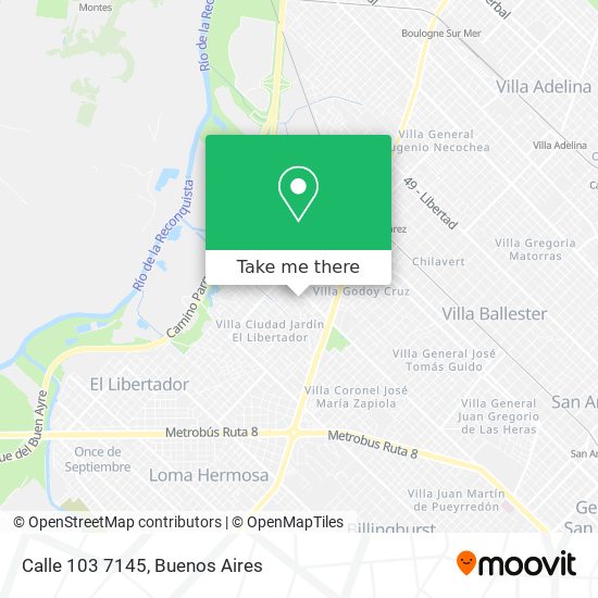 Calle 103 7145 map