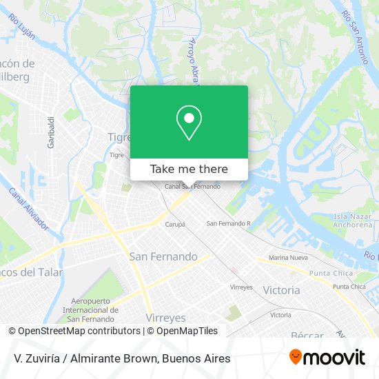 V. Zuviría / Almirante Brown map
