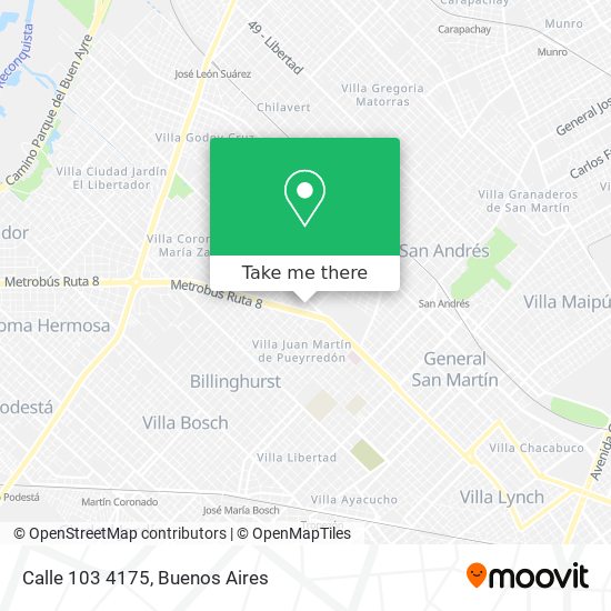 Calle 103 4175 map