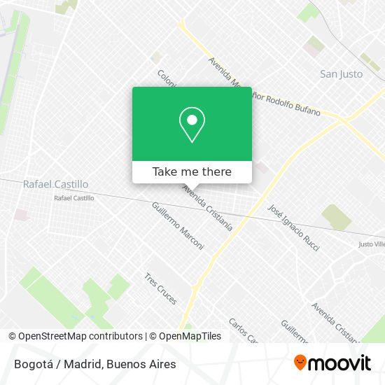 Mapa de Bogotá / Madrid