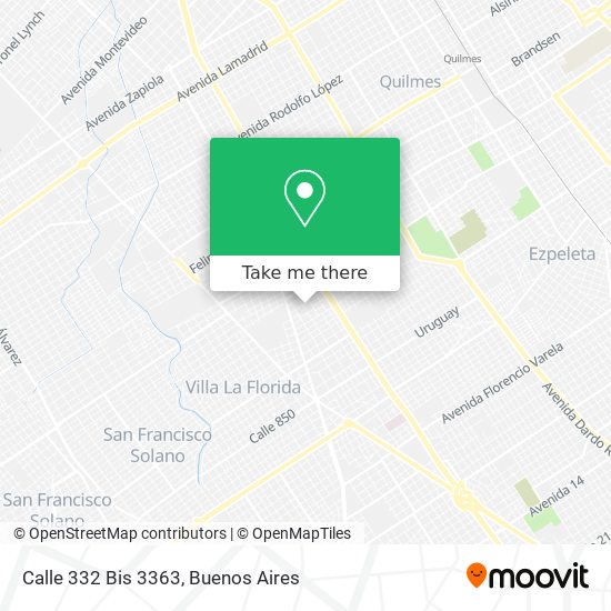 Calle 332 Bis 3363 map