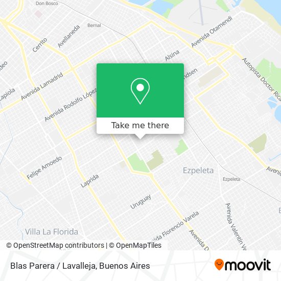 Blas Parera / Lavalleja map