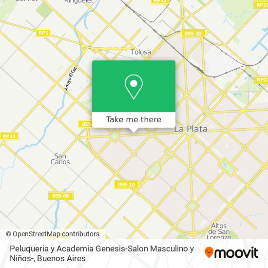 Peluqueria y Academia Genesis-Salon Masculino y Niños- map